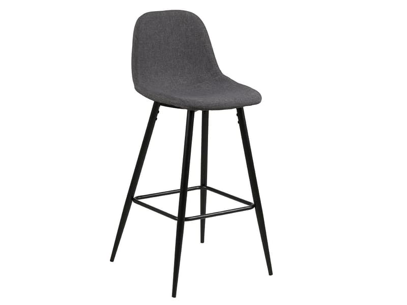 Barhocker WILMA synthetisches leder grau anthrazit