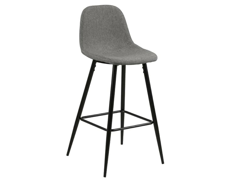 Barhocker WILMA synthetisches leder hellgrau