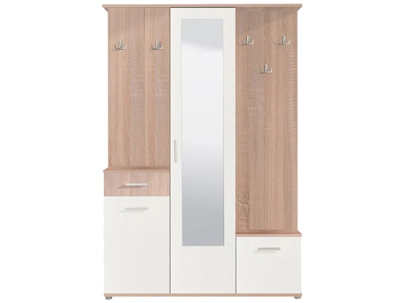 Garderobe MARTIN 133.5x33x197.5cm weiss