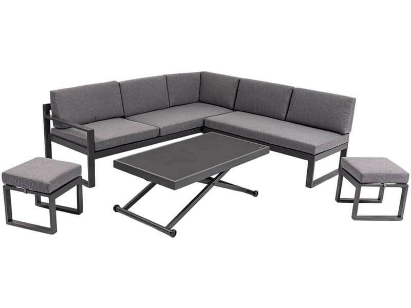 Garten-Set DOCA Aluminium grau anthrazit