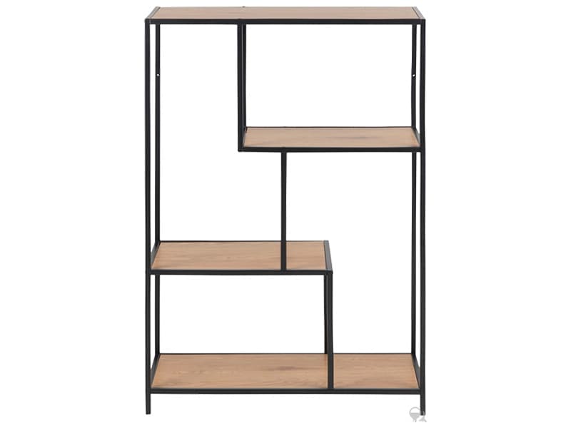 Regal SEAFORD 77x2x114cm 2 Tablare schwarz