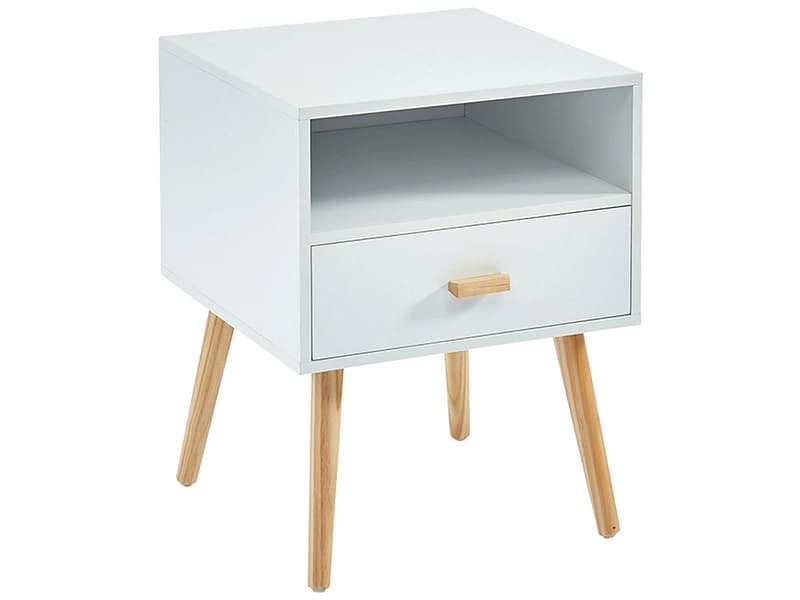 Nachttisch ULOS 1 Schublade 40x39.5x50cm weiss dekor