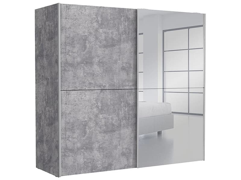 Schwebetürenschrank GENEVE beton 2 Türen
