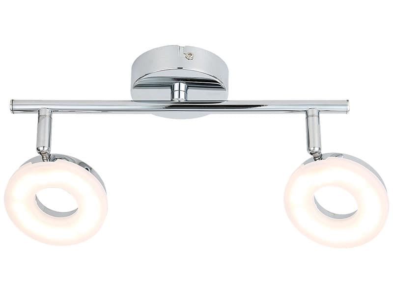 2 Spots LED ROUND 30.5cm 8W silberfarben