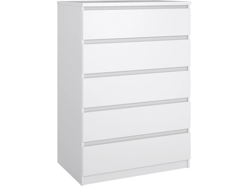 Kommode NAIA 5 Schubladen 50x77x111.3cm weiss lackiert
