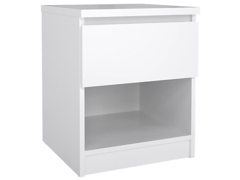 Nachttisch NAIA 1 Schublade 40.4x40x49.5cm weiss lackiert