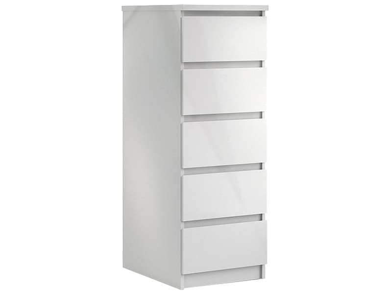 Kommode NAIA 5 Schubladen 50x40.4x111.3cm weiss lackiert