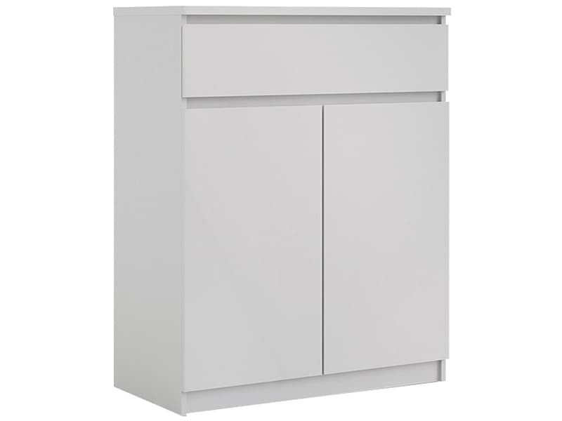 Kommode NAIA 2 Türen 1 Schublade 40x80.4x100.4cm weiss lackiert