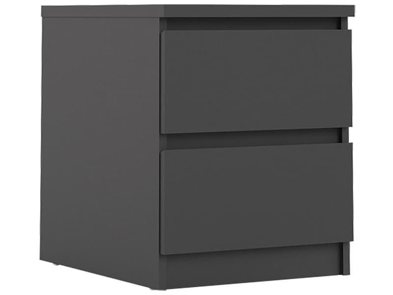Nachttisch NAIA 2 Schubladen 40.4x50x49.5cm schwarz dekor / matt