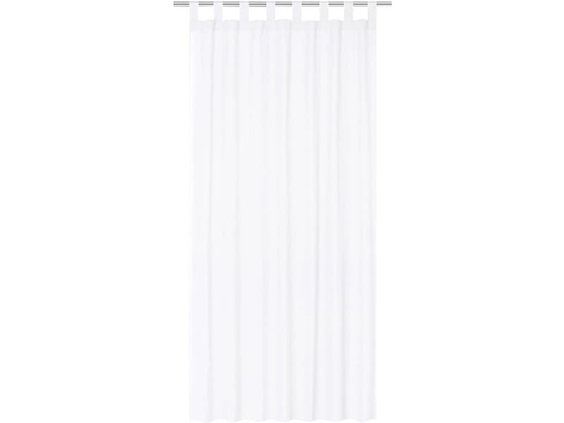 Vorhang PANAMA 140x260cm pfote / kräuselband abdunkelnd weiss