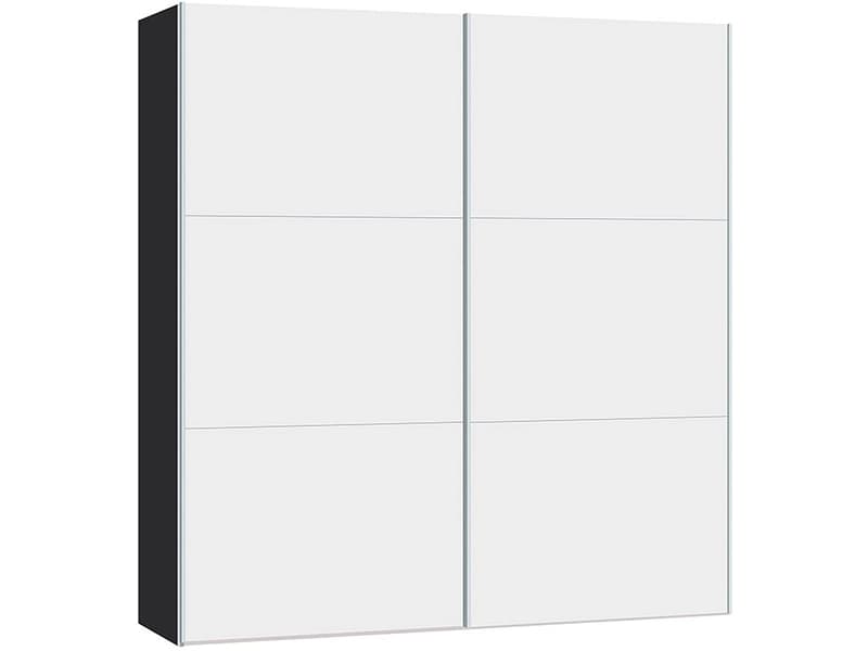 Schwebetürenschrank SCHWYZ weiss 2 Türen