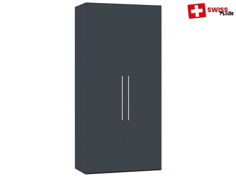 Drehtürenschrank GLARIS grau 2 Türen