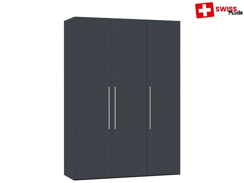 Drehtürenschrank ZOUG grau 3 Türen