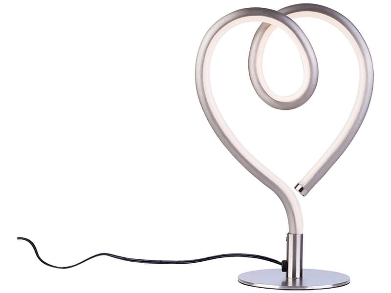 Tischlampe LED HEART 23.5cm 6W silberfarben