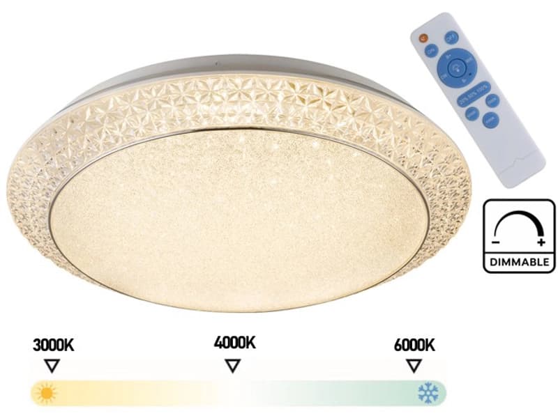 Deckenlampe LED DAVE variable Intensität Ø51cm 40W cremeweiss