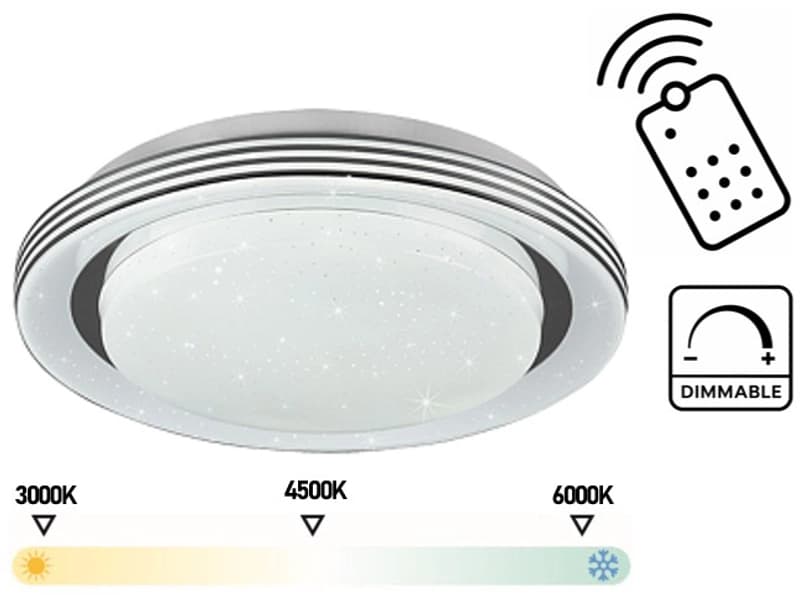 Deckenlampe LED ATRIA variable Intensität 27cm 10.5W weiss
