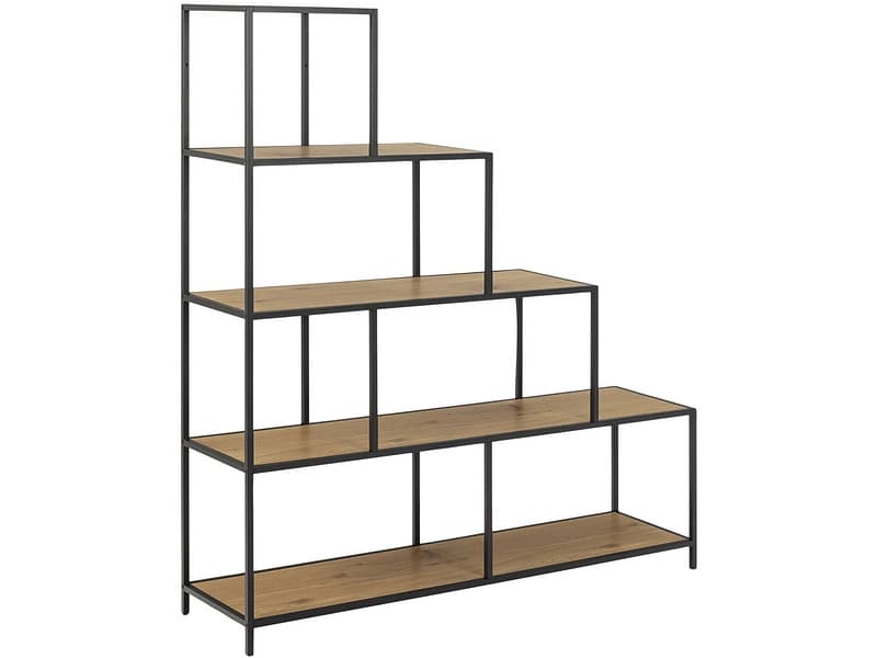 Regal SEAFORD 135x4x150cm schwarz