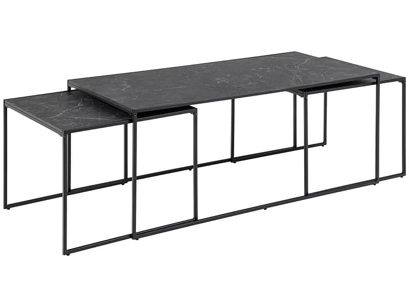 Set für Couchtische INFINITY 60x120x48cm schwarz