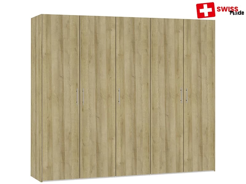 Drehtürenschrank SPIEZ eiche 5 Türen