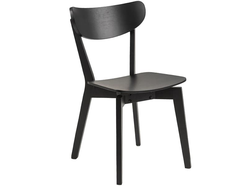 Stuhl ROXBY Massives Holz schwarz