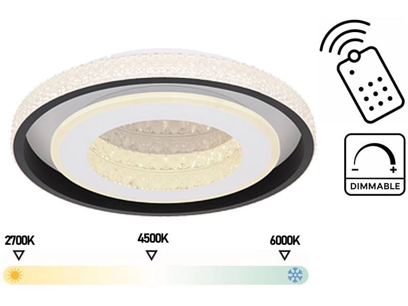 Deckenlampe LED BECKY variable Intensität 50cm 52W weiss