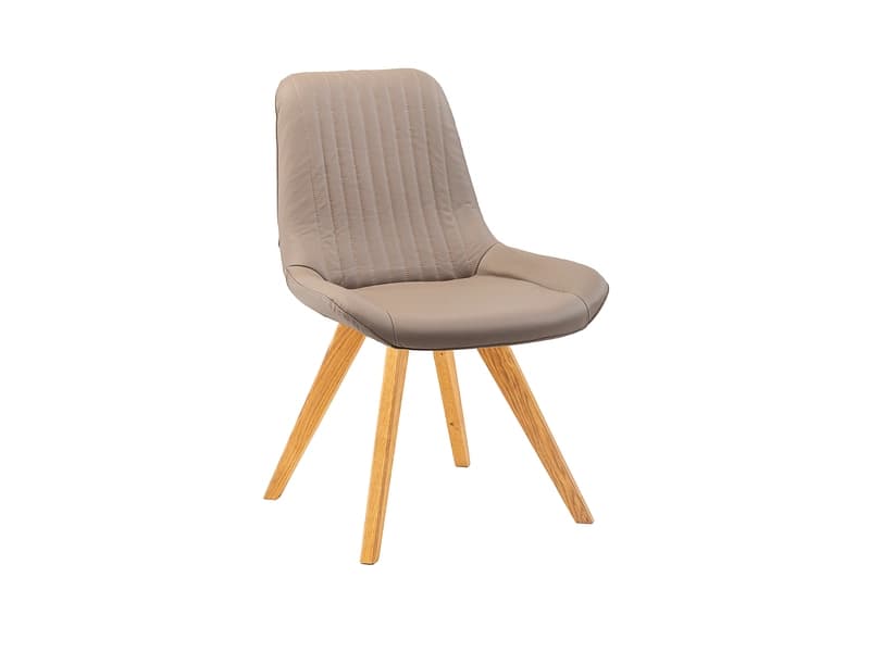 Stuhl AROSA Echtleder taupe drehsitz