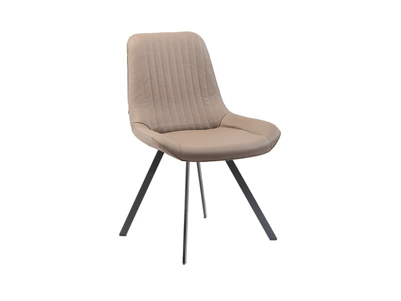 Stuhl AROSA Echtleder taupe drehsitz