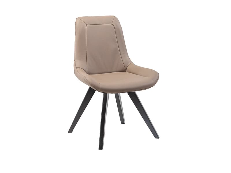 Stuhl AROSA Echtleder taupe drehsitz