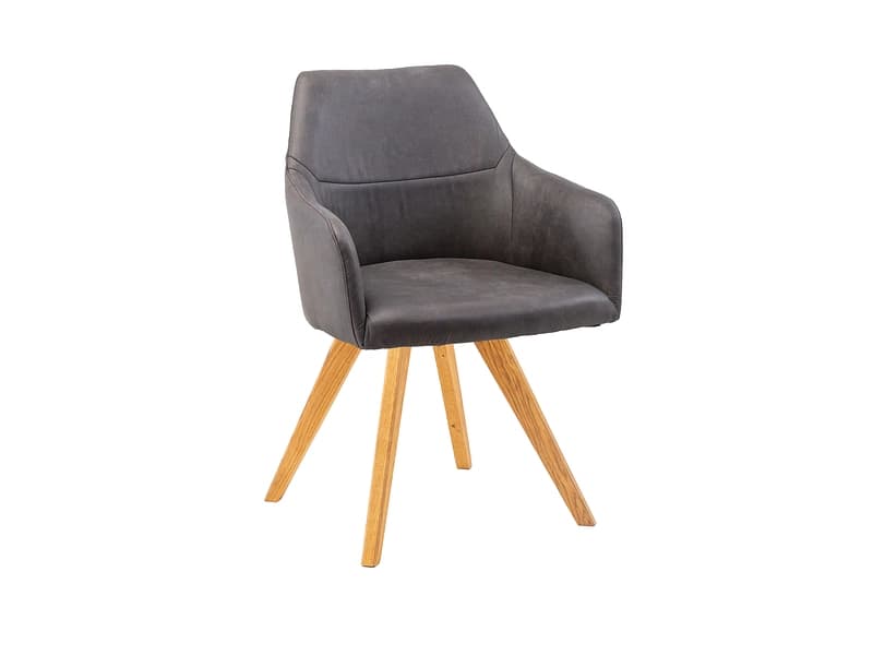 Stuhl AROSA Stoff schwarz drehsitz