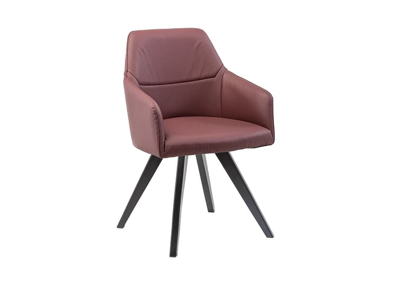 Stuhl AROSA Echtleder bordeau