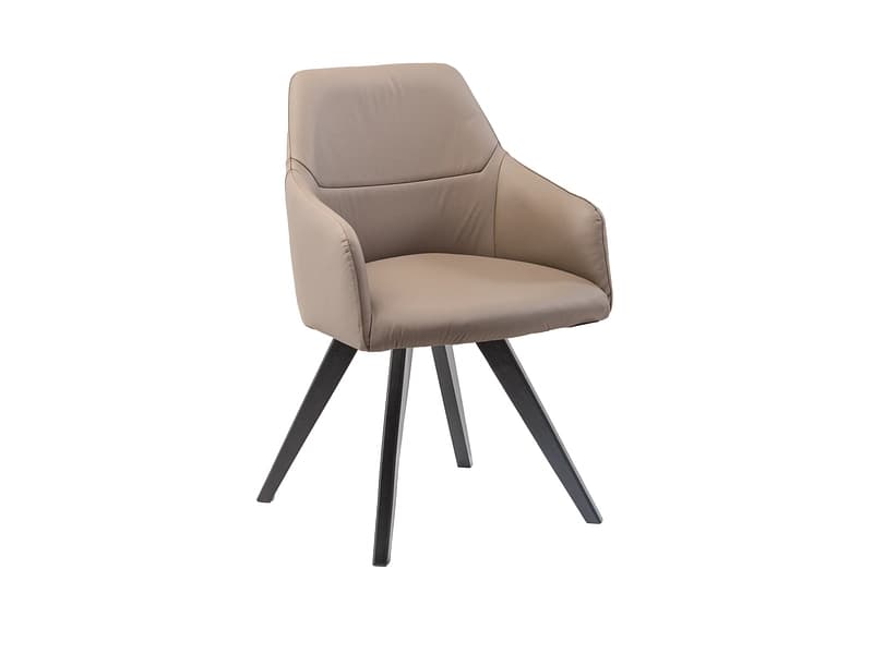 Stuhl AROSA Echtleder taupe