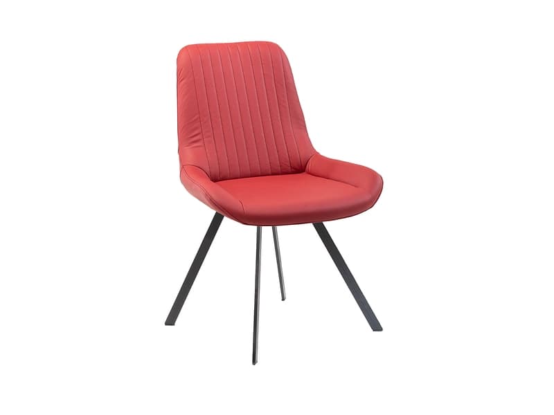 Stuhl AROSA Echtleder rot
