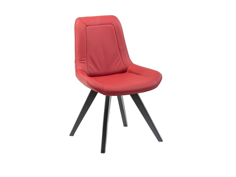 Stuhl AROSA Echtleder rot