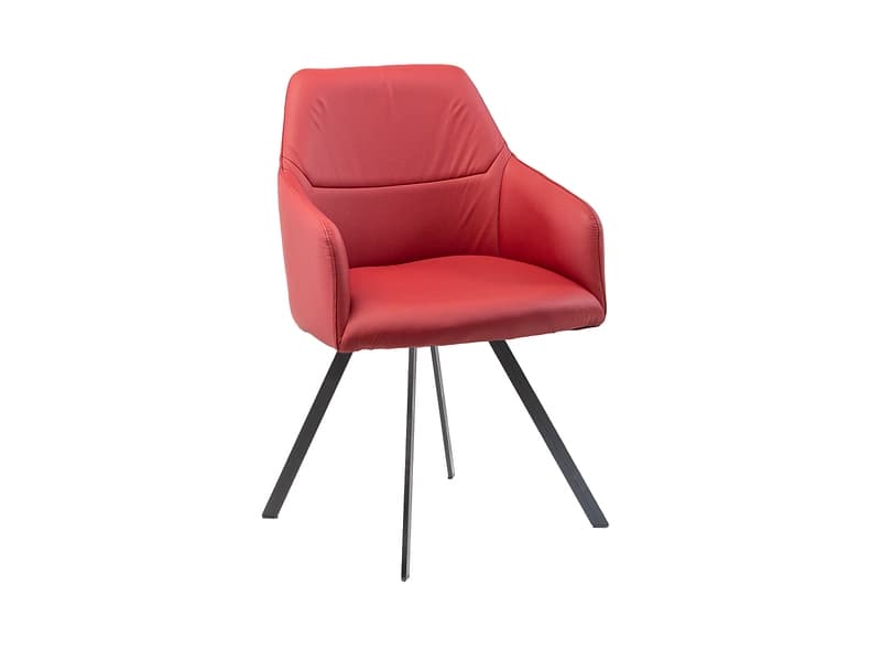 Stuhl AROSA Echtleder rot