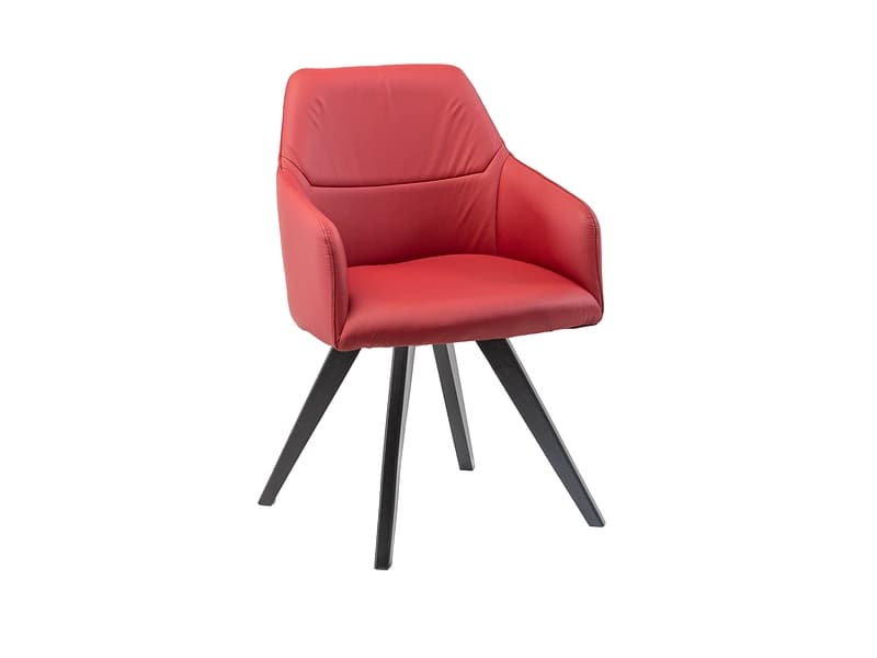 Stuhl AROSA Echtleder rot