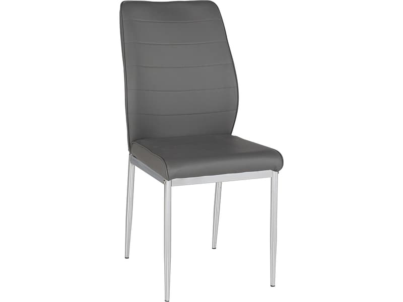 Stuhl LENNA Synthetisches Leder grau