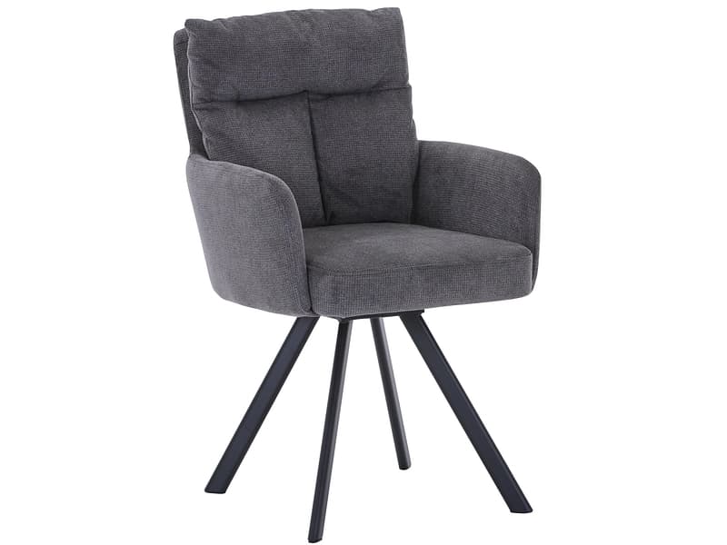 Stuhl COSY Stoff grau drehsitz