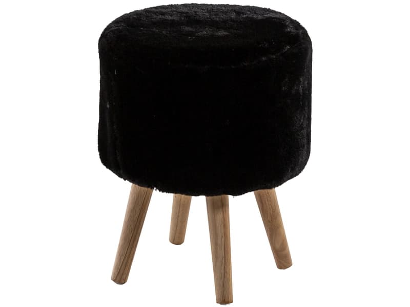 Hocker RABBIT 35x35x42cm stoff schwarz