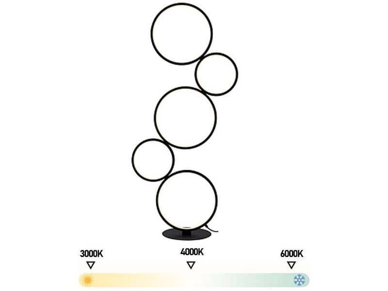 Stehlampe LED BAXTER variable Intensität 125cm 36W schwarz