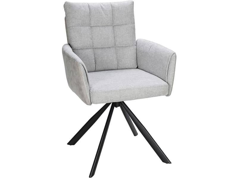 Stuhl TOM Stoff grau drehsitz