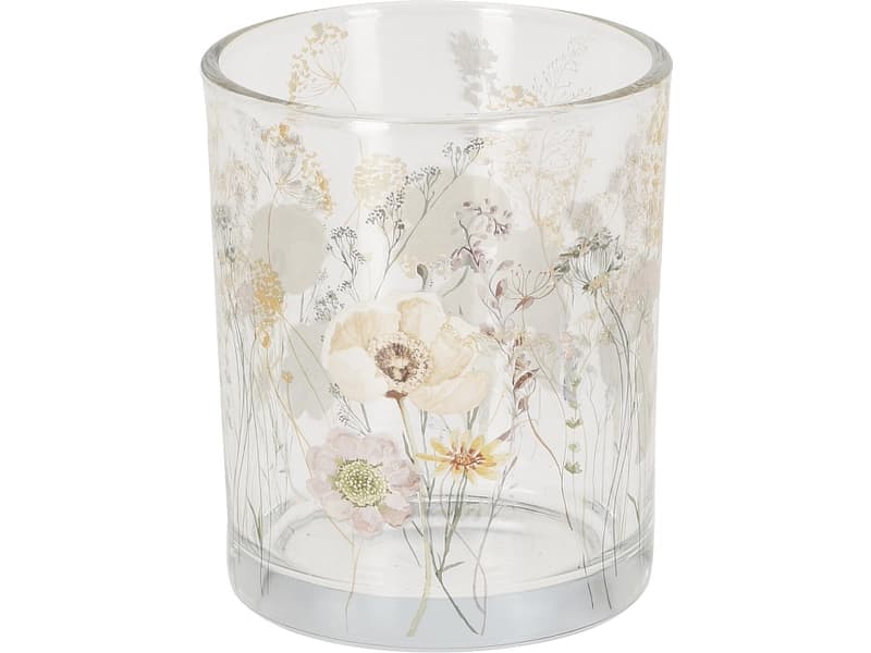 Kerzenhalter LYLE 7 cm x 7 cm Glas durchsichtig 1 Stück parfümfrei