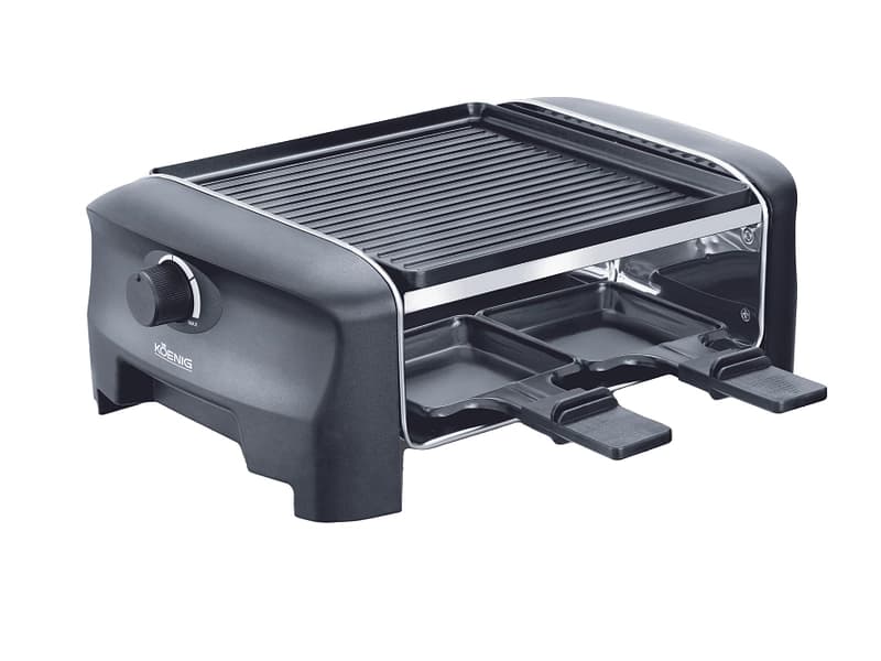 KOENIG Multifunktionsraclettegrill Gourmet Grill und Stein 4 personen