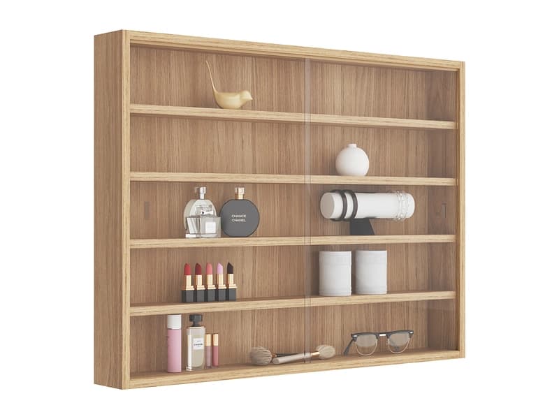 Vitrine COLLECTION 80x9.5x60cm 4 Tablare sonoma