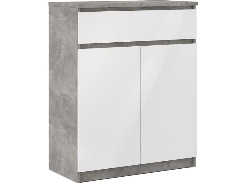 Kommode NAIA 2 Türen 1 Schublade 40x80.4x100.4cm beton glitzernd