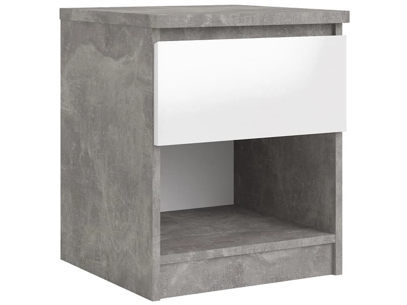 Nachttisch NAIA 1 Schublade 40.4x40x49.5cm beton glitzernd