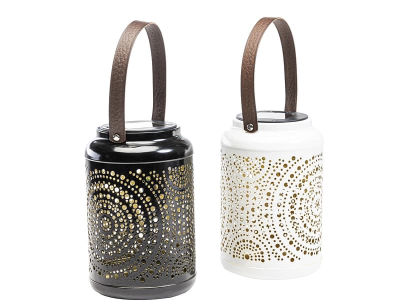 Solarlampe LED LANTERN SOLAR 12cm x 30cm mehrfarbig