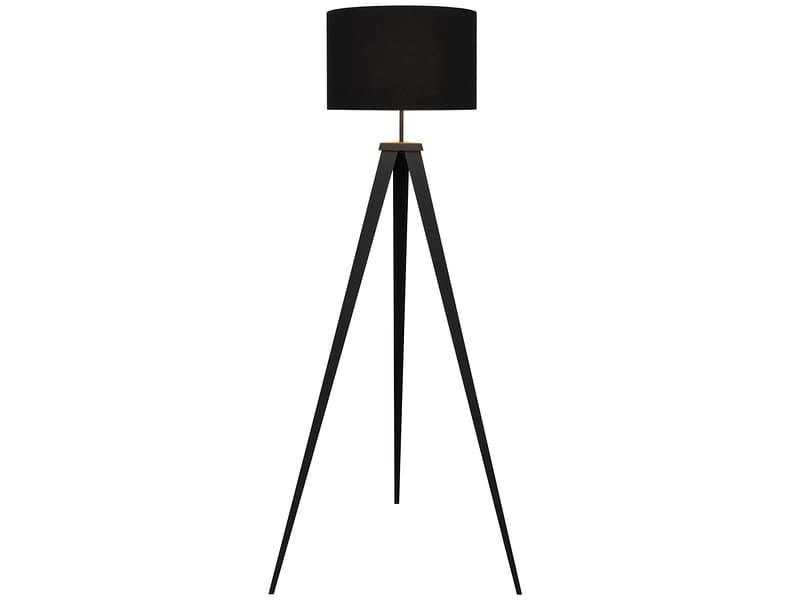 Stehlampe OSKAR 145cm 60W schwarz
