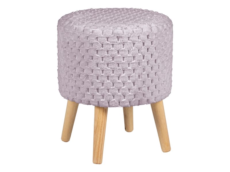 Hocker ROBBY 35x35x42cm künstliches fell violett