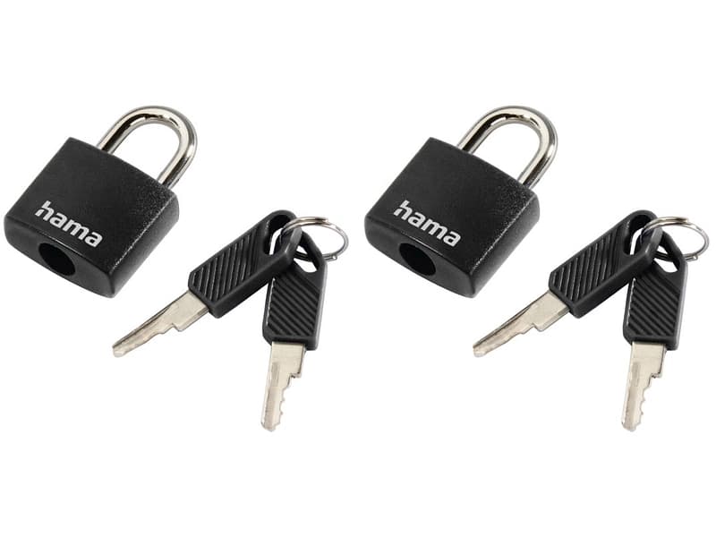 HAMA Set 2 Vorhängeschlösser schwarz