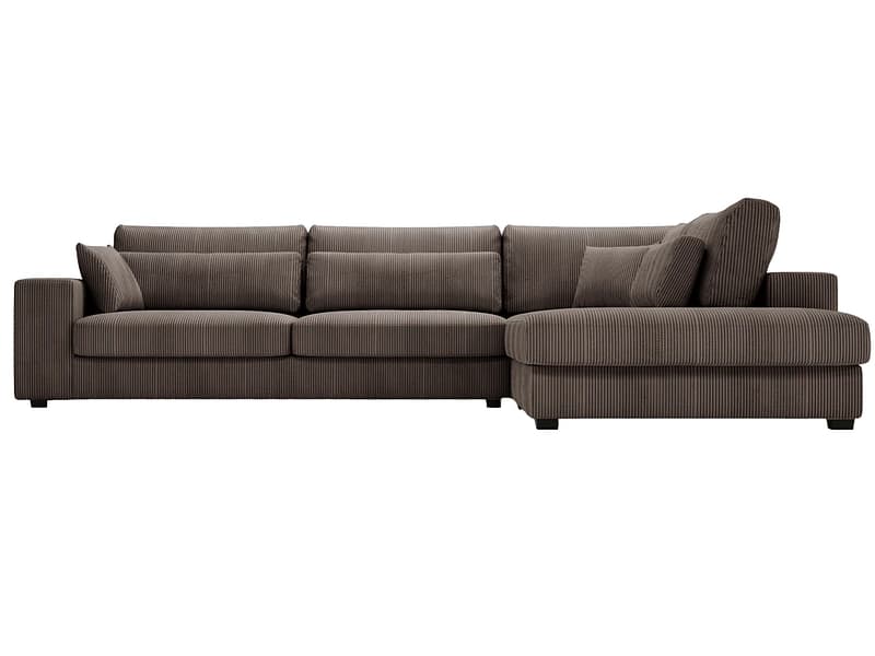 Ecksofa CARMEX Stoff braun